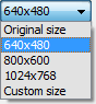 Export image size : Calendar Chart Flash