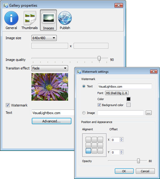 Templates window : Flash Roller Horizontal Filmstrip