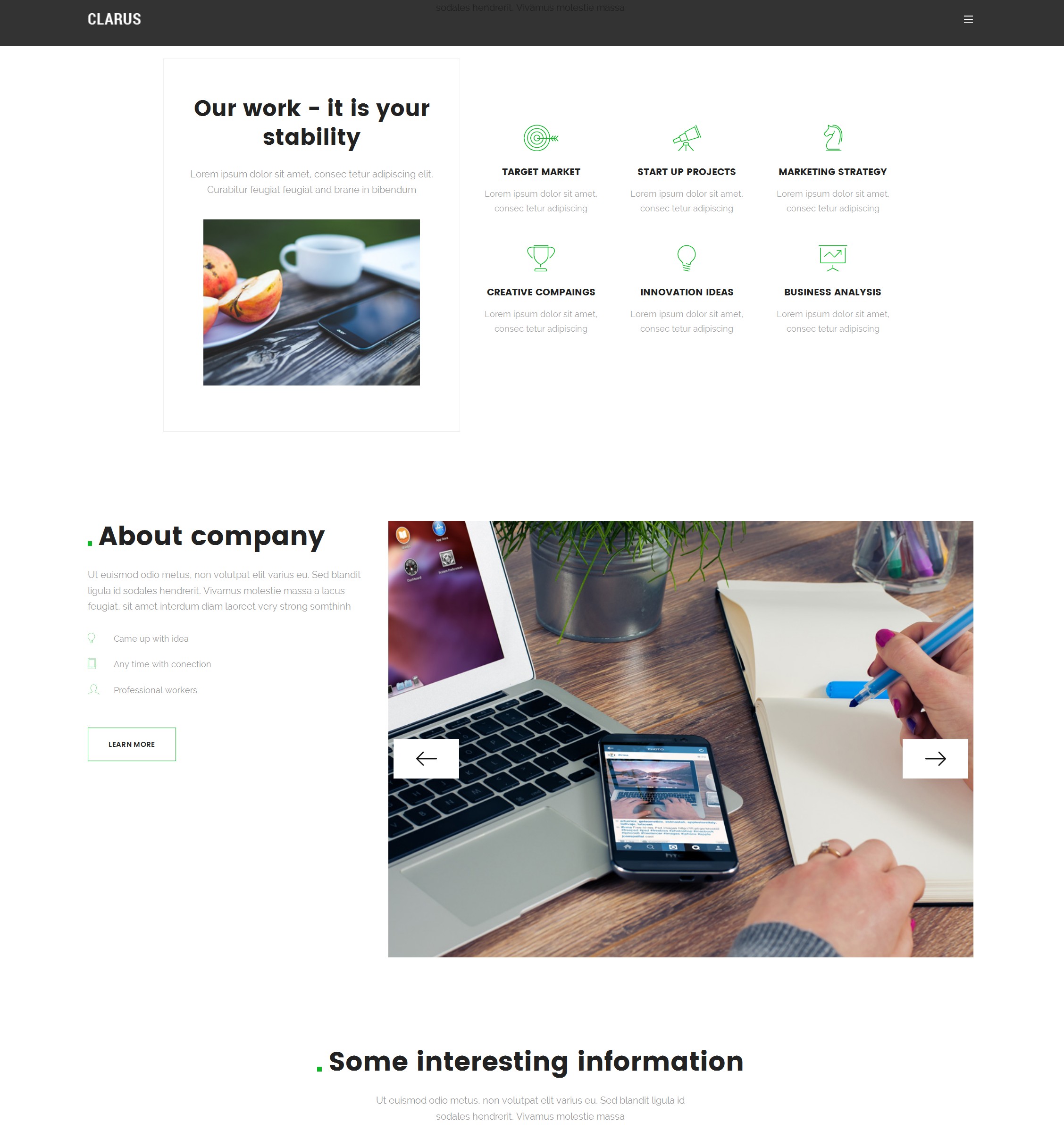 HTML5 Bootstrap OnePage Theme